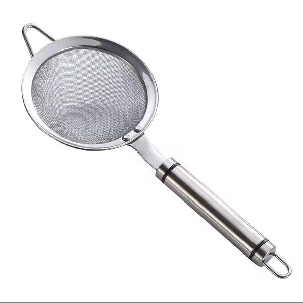 Stainless Steel Mesh Colander Juice Soy Milk Coffee Tea Sieve Fine Strainer