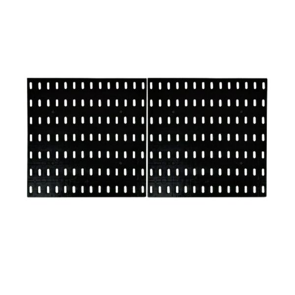 Pegboard Wall Organizer Kit with Accessories 56x28cm - Black