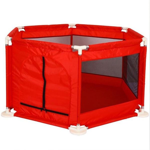 Baby Playpen Fence With Balls - Red