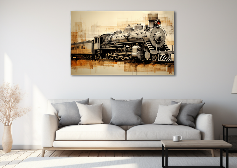 Canvas Wall Art - Rails Through Time Abstract - HD0082