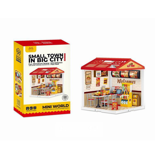 3D Stereoscopic Scene Toy Fast Food Shop DIY Assembly Plastic Model Toy