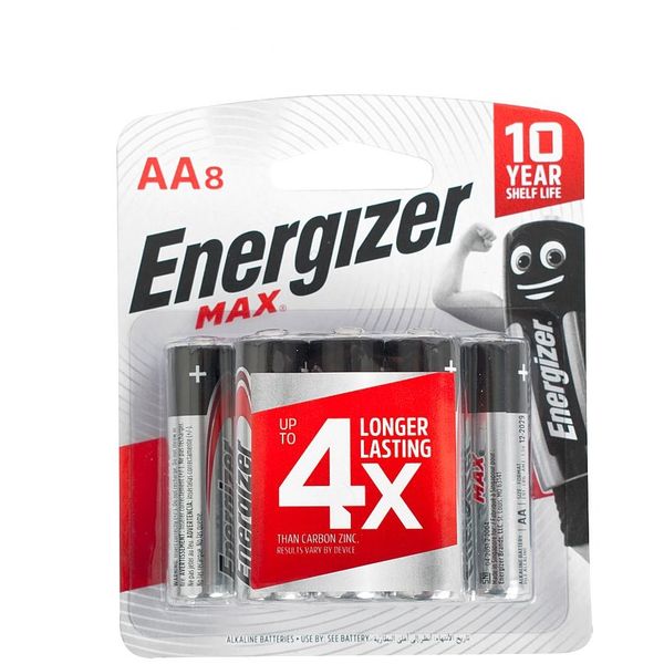 Energizer AA Max Alkaline Batteries - 8 Pack