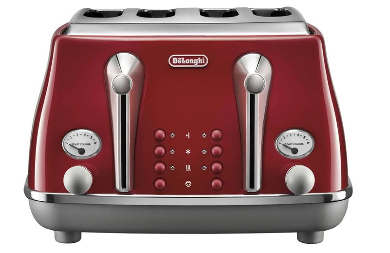 Delonghi - Icona Capitals 4 Slice Toaster - Tokyo Red