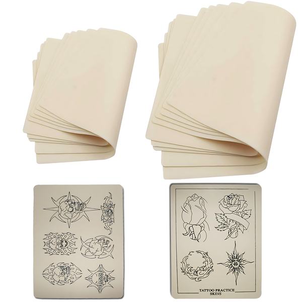 Tattoo Fake Skin Sheet Tattoo Practice Skin - 12 PCS