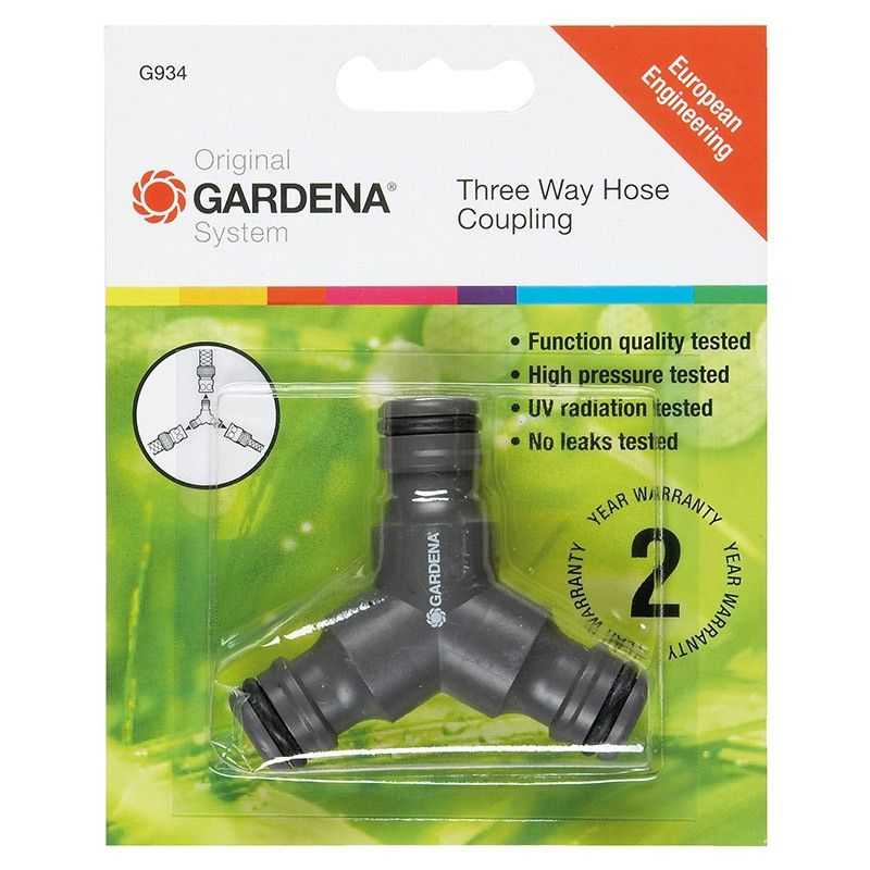 Gardena Y Coupling Irrigation GD0065 3Way Bulk Pack of 3