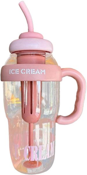 Water Bottle With Tea Infuser Straw Cover Handle-Ice Coffee Milk Tea Juice