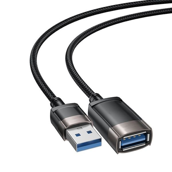 1.5m Braided USB 2.0 Extension Cable - Aluminum Alloy, High-Speed
