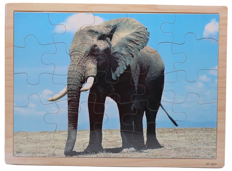 25 Piece Wooden Elephant Puzzle