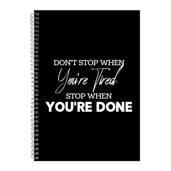 Stop A4 Notebook Spiral Lined Motivational Sayings Graphic Notepad Gift 160