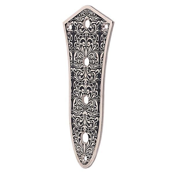 Guitar Control Plate Carved Zinc Alloy 4 Holes Volume Control Plate