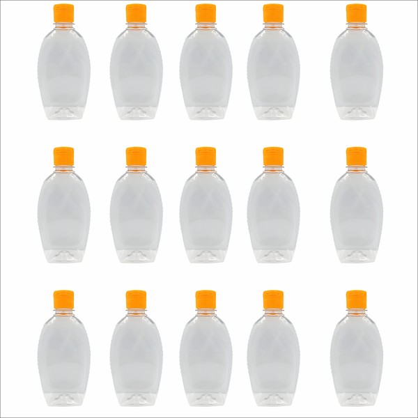 500ml PET Honey Squeeze Bottles with Flip-Top Caps - Pack of 15