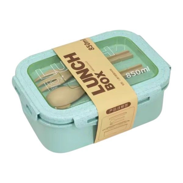 Eco-Friendly Wheat Straw Lunch Box - Green
