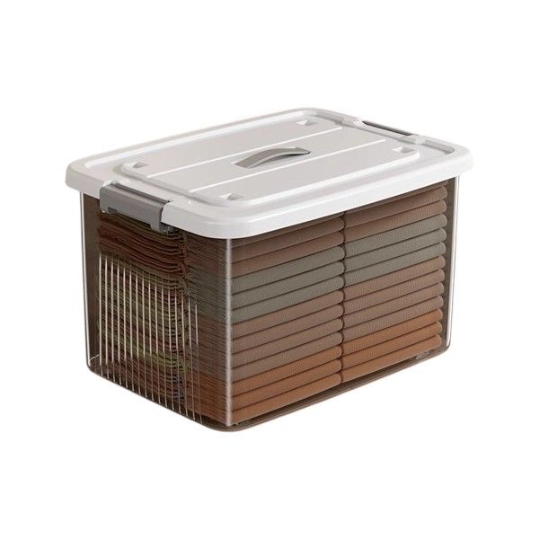 Extra Large Capacity Transparent Storage Box - Grey