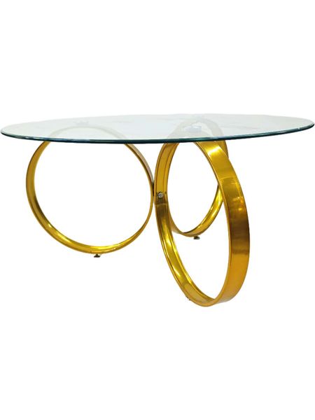 LUCKIN Glass Round Coffee Table - 80 x 80cm