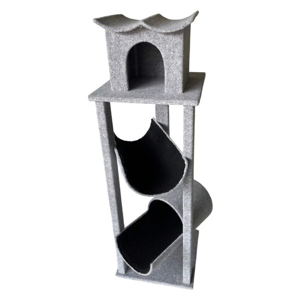 Scratzme - Ming Inn Premium Scratching Post - Light Grey &amp; Black