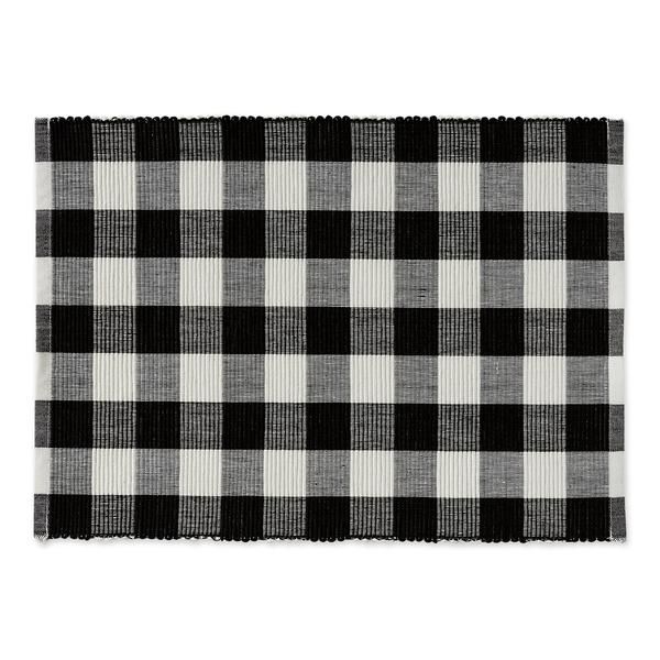Black/White Check Placement - Set of 6