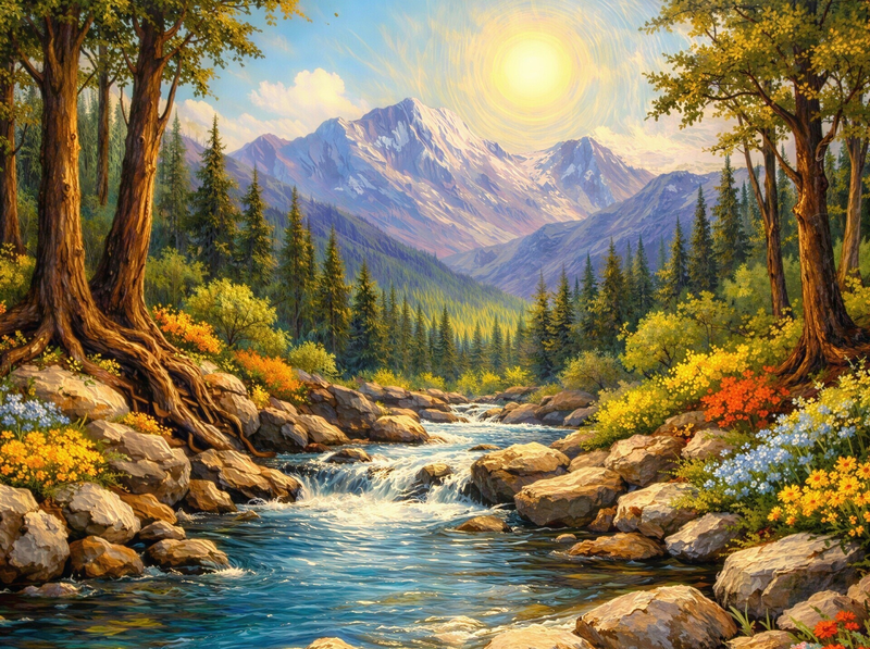 Premium Canvas Wall Art Home Decor - Majestic Mountain