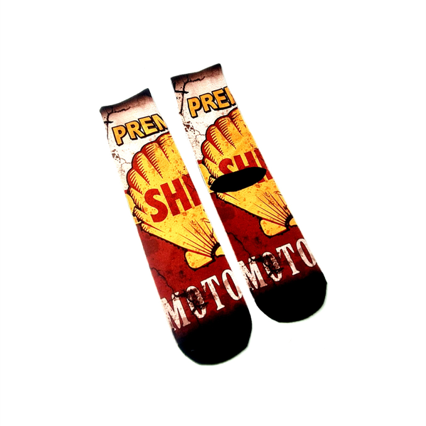 Shell Motor Oil Themed Socks