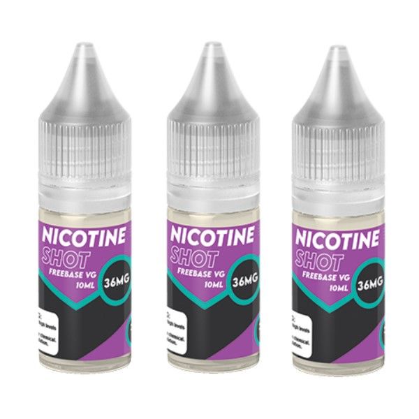 Nic Shot - VG Base 10ml - 36mg (Makes 3mg Longfill) - 10 pack