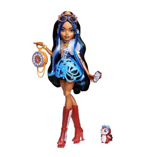 Monster High Robecca Steam Fashion Doll with Blue Blouse and Rocket Boots