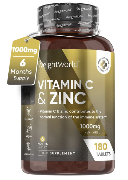 Vitamin C and Zinc Tablets 6 Months Supply