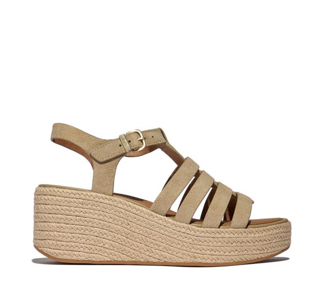 FitFlop Platfforms Suede Fisherman Wedge Cappuccino