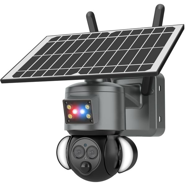 HiMost HiSC19 6MP Waterproof 4G Solar Power PTZ Security Camera Dual Lens