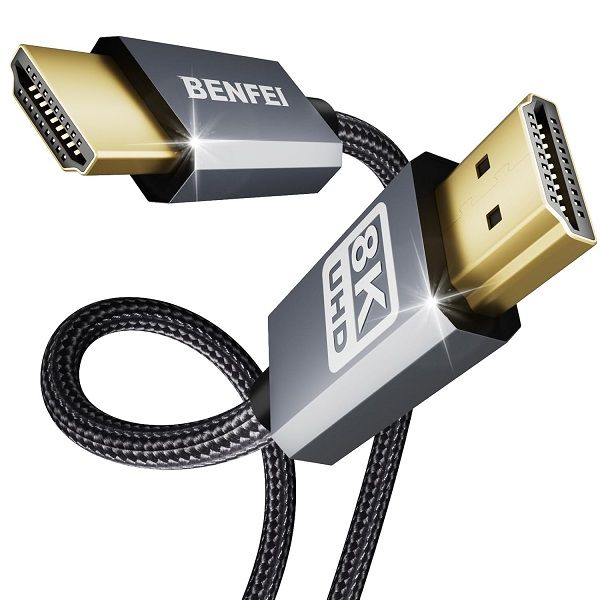 BENFEI HDMI V2.1 Male-to-Male Ultra-HD 8K@60Hz &amp; 48Gbps 10m Cable - Grey