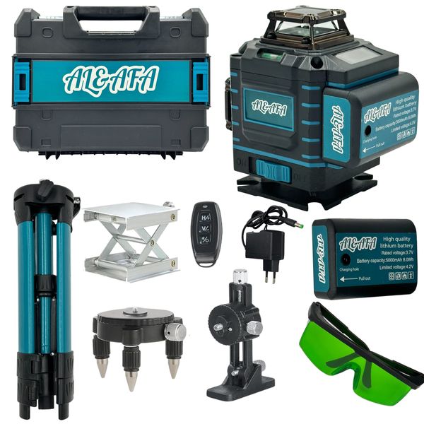Al&amp;Afa Industrial 4D 16 Green Laser Line Self-Leveling Mapping Tool &amp; Case