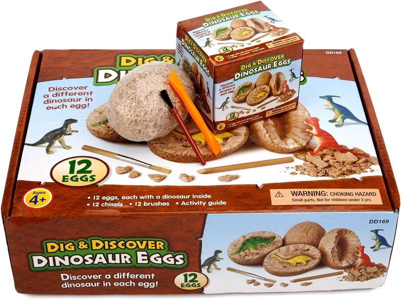Dino Egg Dig &amp; Discover Kit Inc12 Different Dinosaurs In Eggs Toys For Kids