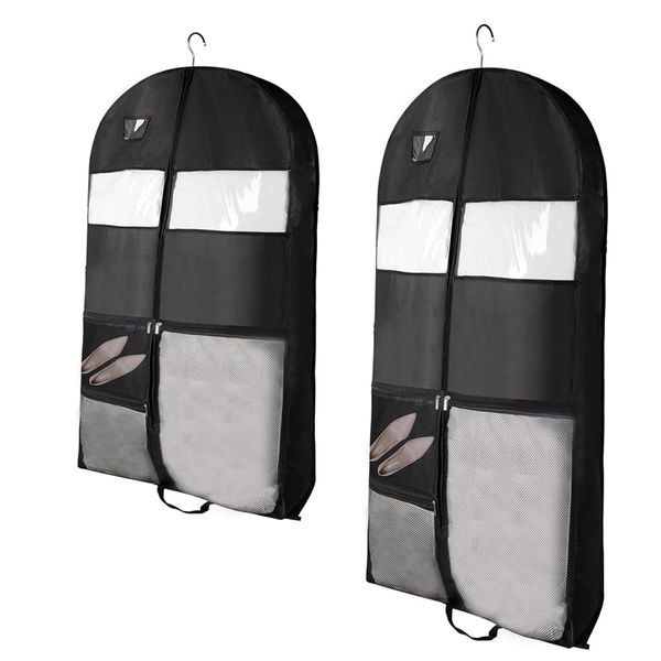 Garment Bag for Travel Zipper Pocket Suit Coat Dresses Storage Cover