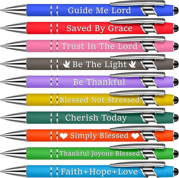 10 Pcs Funny Sarcastic Quote Ballpoint Pens with Stylus