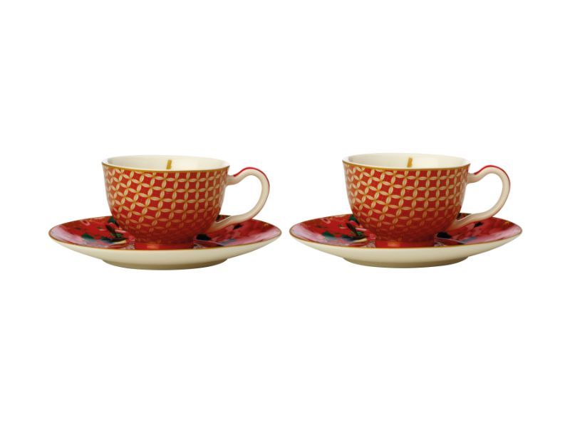 Maxwell and Williams Silk Road Espresso Cups and Saucers 85ml Set of