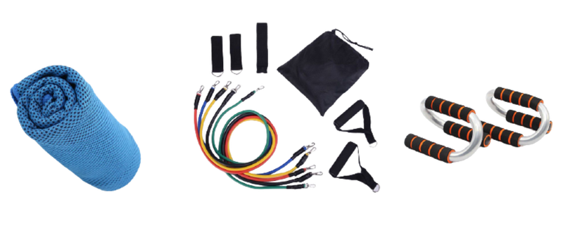 Lunae Arms and Chest Workout Set With Super Cooling Towel