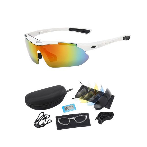 Polarized Cycling Glasses with 5 Interchangeable Lenses for All Scenarios