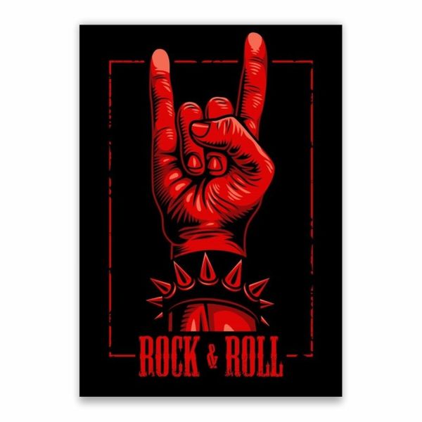 Rock &amp; Roll Hand Signal Poster - A1