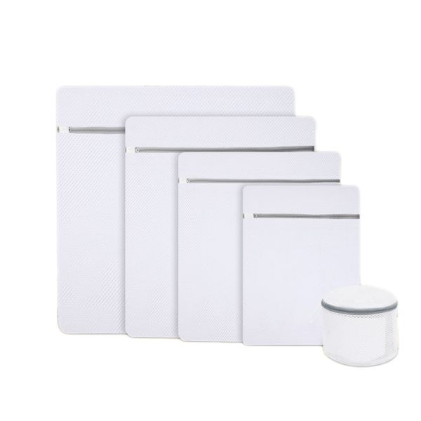 New Elements Mesh Laundry Bags Set of 5 - Grey and White