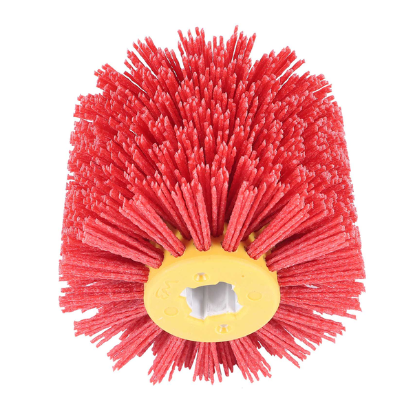 Red Abrasive Wire Drum Brushes Deburring Polishing Buffing Wheel for Furni