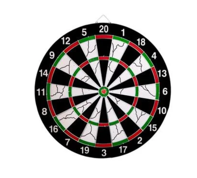 Lightweight 40.5 x 1 cm Portable Dartboard - Easy Mount &amp; Play