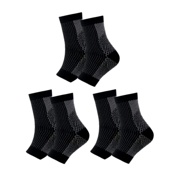 3 Pairs Ankle Swelling Relief Compression Sleeve Socks