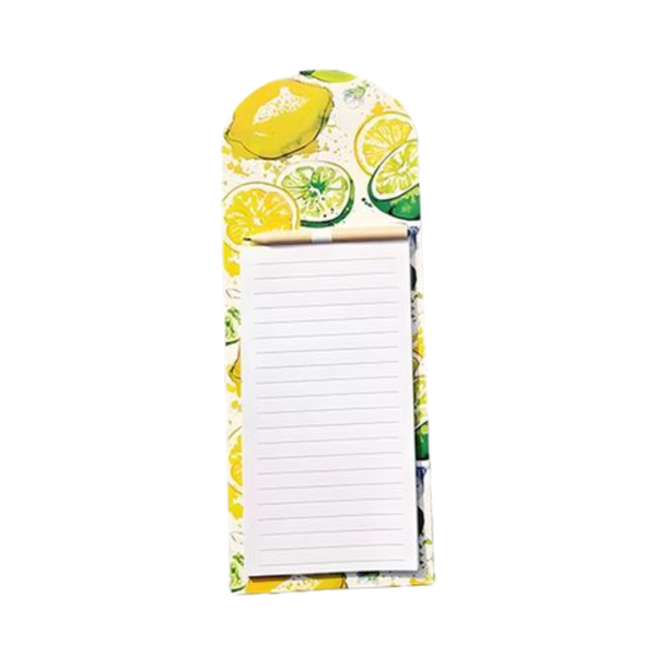 Magnetic Lemon &amp; Lime Design Memo Pad - Shopping &amp; To-Do List Notepad
