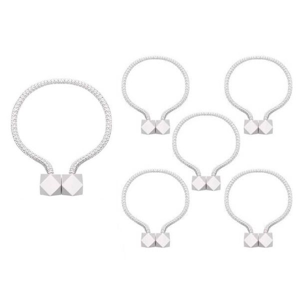 Pack of 6 Magnetic Curtain Tiebacks, Curtain Holders, Rope Buckles