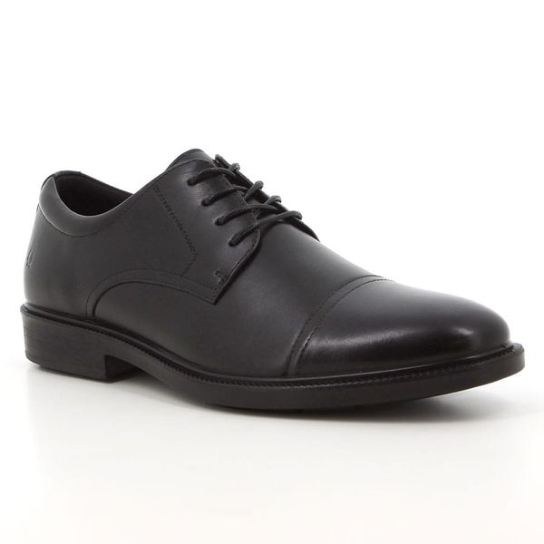 Hush Puppies Reggie Black Leather Lace-Up