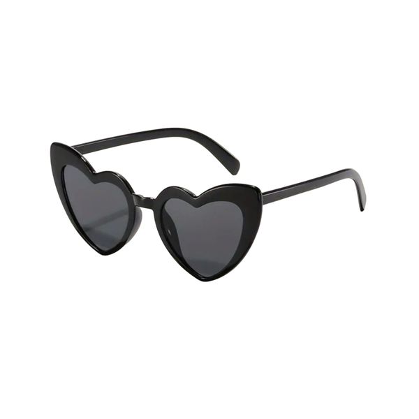 Heart Shaped Fashion Glasses - Black