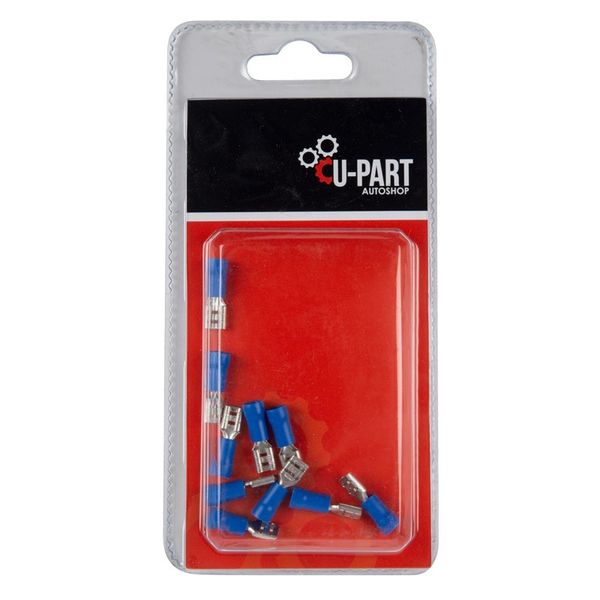 Terminal Blue Female Push On - 1.5mm-2.5mm x 4.8mm - Bulk Pack of 15