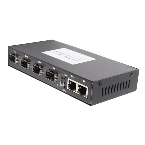 4-Port Gigabit Fiber Media Converter
