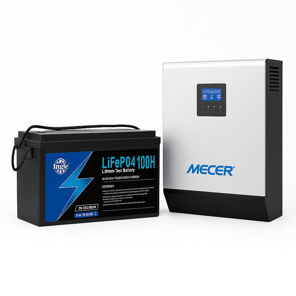 3000W Mecer Hybrid Inverter | 2.56kWh Ingle Lithium Battery Combo