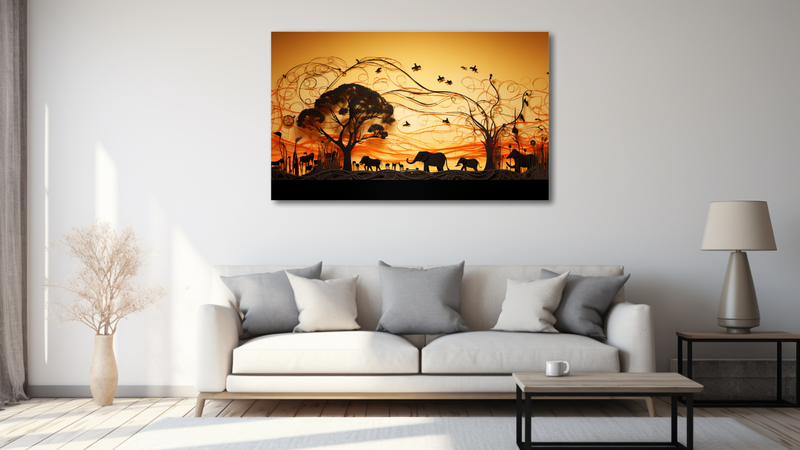Canvas Wall Art - Safari Symphony Abstract - MT0460