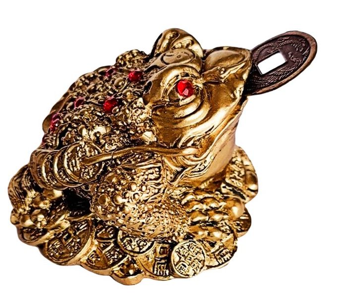 Gold Money Frog with Coin