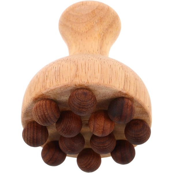 Wooden Meridian Massage Brush, Manual Tool With 12 Beads - Contouring